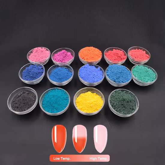 Wärmeempfindliche Farbstoffe, thermochromes Pigmentpulver für Stofffarbe, reversibles anorganisches Pigment, Thermo-Farbwechselpigment