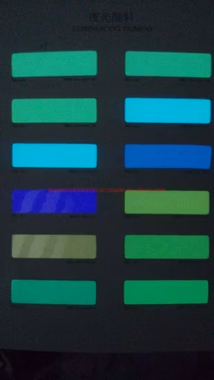 Hochwertiges fluoreszierendes Grün/Blau/Rosa-Farblicht, leuchtend/photolumineszierend/leuchtend/nachtleuchtend/selbst